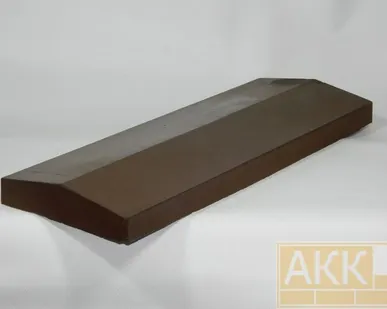 фото Крышка заборная двускатная (серый) 170х400х50 мм (вес 6,75 кг)