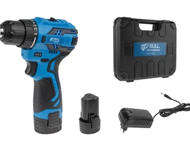 фото Дрель-шуруповерт бесщеточная аккумуляторная BULL SR 1203, 12 В, 40 Нм, 2 АКБ х 2 Ач, кейс
