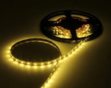 фото Лента светодиодная SMD3528 9,6W/м, 120LED/m, 12V 880Lm/1m IP20 тёплый белый