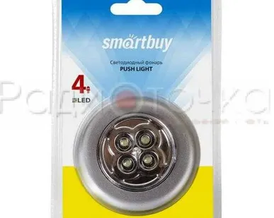 фото Фонарь Smartbuy SBF-831-S (3xR03) 4 св/д, серебр/пластик+металл., BL1