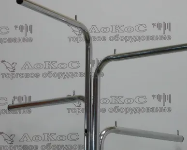 фото Вешало 4-х рожковое прямое L=800мм H=1150-1800мм, хром