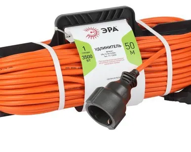 фото Удлинитель силовой UFx-1e-3x1.5-50m-IP44 на рамке с/з 1 гнездо 50м ПВС 3х1.5 Эра Б0046814