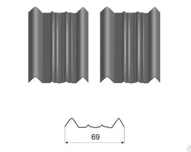 фото Металлический штакетник ШТ-69 9006 белый металлик