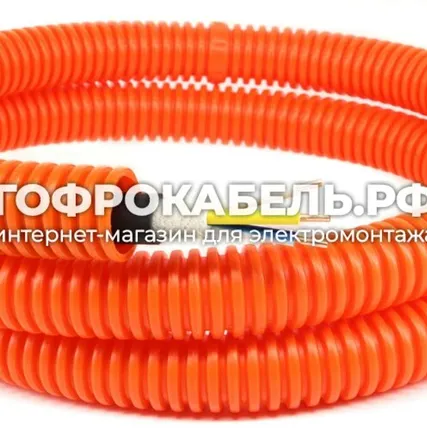 Фото №0 Кабель силовой ВВГнг(А)-LS, Конкорд, 3х4 мм² ГОСТ в оранжевой ПНД гофре (ДКС) 20мм.