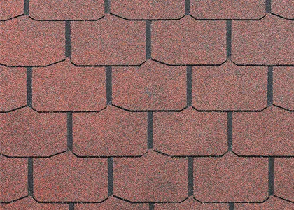 Фото №0 Гибкая черепица Dоcke STANDARD "Крона" Красный, цена за м.кв