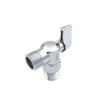 Фото №0 Кран угловой шаровой Valogin 1/2" н.р.-н.р. (ручка флажок)
