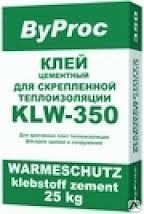 фото Клей для скрепленной теплоизоляции KLW-350 ByProc 25 кг