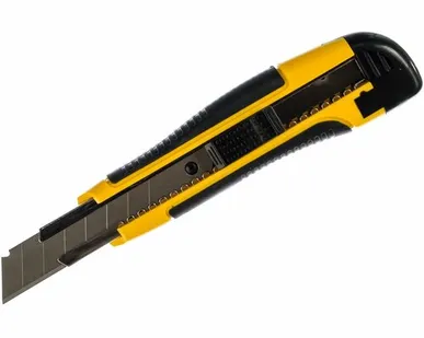 фото Нож универсальный 18мм усиленный прорезиненный