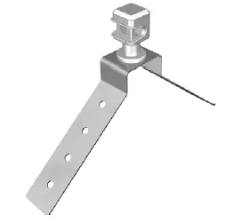 Фото №0 Держатель кровельный коньковый с пласт. фиксатором GT (ИМП)
