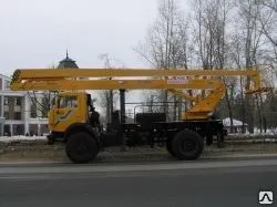фото Автогидроподъемник ВС-22.06 на шасси КАМАЗ-43502 (4х4) (трехколен.)