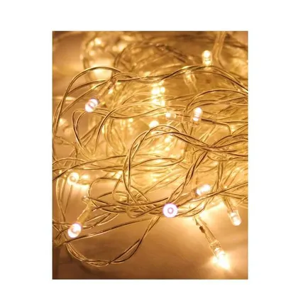 Фото №0 Гирлянда светодиодная 80LED бел. прозр. провод 8.8м (7.3+1.5) 8 режимов мигания IP20 тепл. бел. Космос KOC_GIR80LED_W