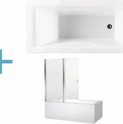Фото №0 Акриловая ванна Aquanet Bright 155x70 (+ шторка Aquanet Alfa 4 NF6222-pivot)