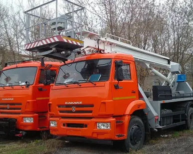 фото Автогидроподъемник ПСС-131.18Э КАМАЗ 43253 высота подъема 18 м.