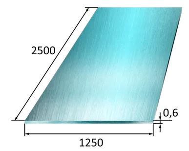 фото Лист нержавеющий х/к 0,6х1250х2500