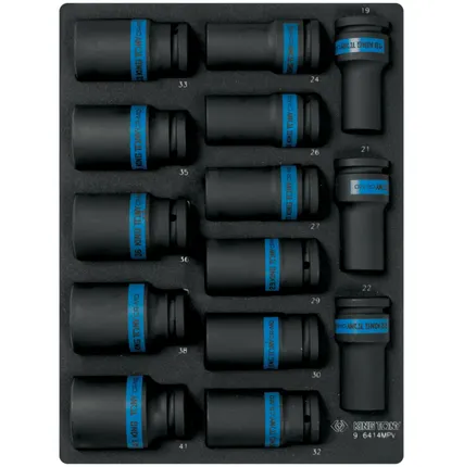 Фото №2 Набор ударных глубоких торцевых головок 3/4 quot;, ложемент, 14 предметов KING TONY 9-6414MPV