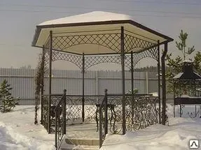 фото Беседка кованая для дачи