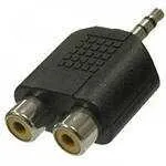 фото Переходник штекер 3,5мм на 2 RCA стерео (пластик)