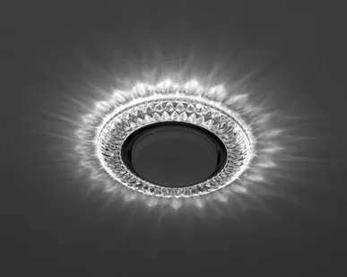 фото Светильник DK LD23 SL/WH декор cо светодиодной подсветкой Gx53 прозр. ЭРА Б0029627