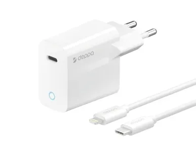 фото Сетевое зарядное устройство Deppa 20W USB-C 11425 White