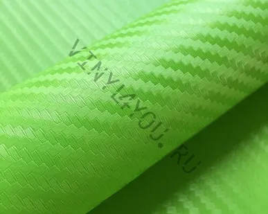 фото Пленка Салатовый карбон 3D