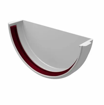 Фото №0 Заглушка желоба Классика 120 ПВХ Grand Line белая (RAL 9003)