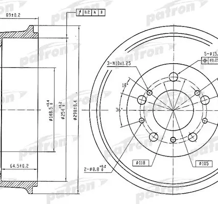 Фото №0 PDR1048 Барабан тормозной