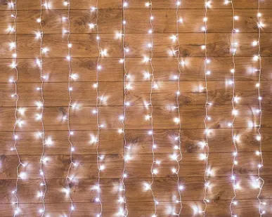 фото Гирлянда "Светодиодный Дождь" 2.5x2м свечение с динамикой 300LED бел. 230В провод прозр. Neon-Night 235-055