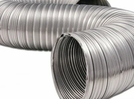 Фото №0 Газоход (дымоход) гофрированный 100 мм из нержавеющей стали, AISI 430, 0.8 мм, длина 3 метра