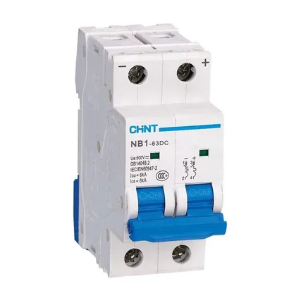 Фото №0 Выключатель автоматический модульный 2п C 10А 6кА NB1-63DC 500В DC (R) CHINT 182718