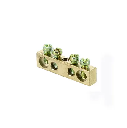 Фото №0 Шина PEN "ноль-земля" 6х9 4 отвер. латунь крепеж по центру PROxima EKF sn0-63-04