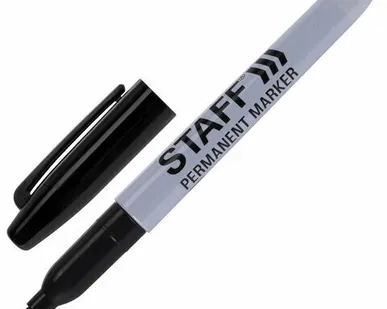 фото Маркер перманентный (STAFF) "EVERYDAY", черный, круглый наконечник, 2 мм 151233