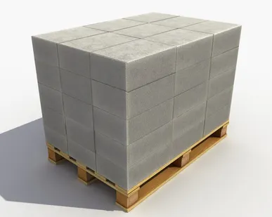 фото БЛОК СТЕНОВОЙ ИЗ ГАЗОБЕТОНА поддон