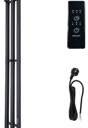 Фото №0 Дисма Электро КС Inaro3 Р120*6*12 проф18" 2сек по 3вст,скрыт.монт.тайм,Ferrum Прав,3 крюч.черн мат.RAL9005