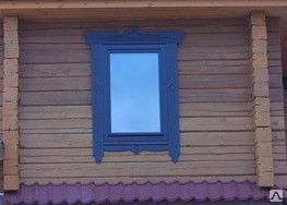 фото Деревянное окно со стеклопакетом глухое, дуб, евробрус 92 мм