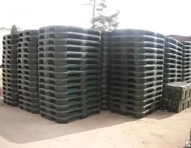 фото Полимерный поддон многооборотный, сплошной, на 2-х лыжах (Полиэтиленовый)