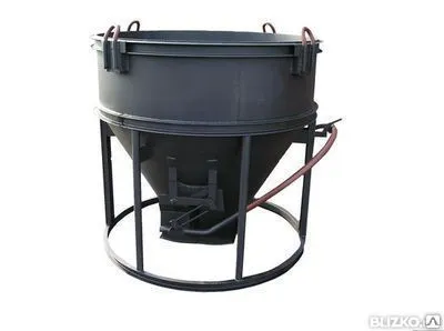 Фото №0 Бункер для бетона "Воронка" - 1,5 м3, грузоподъёмность 4000 кг,