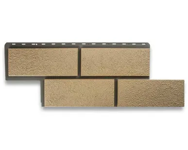 фото Фасадная панель (АП) "КАМЕНЬ Неаполитанский" (слоновая кость) 1255*450 мм (раб.размер 1000*430)