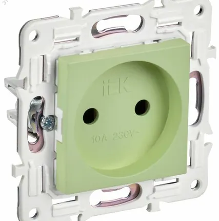 Фото №0 SKANDY Розетка без заземления без защитных шторок 10А SK-R02G мятный IEK