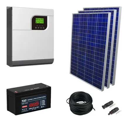 Фото №0 Солнечная электростанция 3.1 кВт*ч в сутки ECO GEL PWM 2024 с крепежом