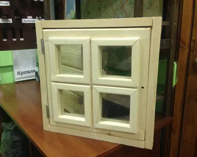 фото Деревянные окна ЗАКАЗ для бани осина 40х40