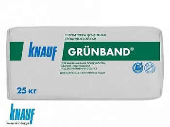 Фото №0 ШТУКАТУРКА ЦЕМЕНТНАЯ ФАСАДНАЯ ГРЮНБАНД КNAUF (25КГ)
