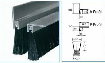 Фото №0 Уплотнительные полосовые щетки из конского волоса