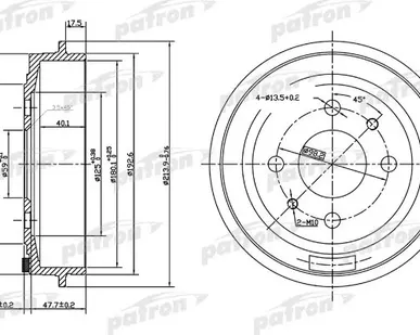 фото PDR1045 Барабан тормозной