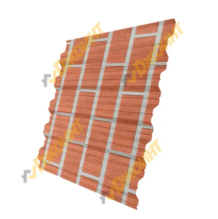 Фото №0 Профнастил НС-35 0,4 Printech Red Brick (Красный кирпич)