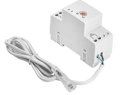 фото Датчик освещенности 13A на DIN-рейку 2 модуля с выносным датчиком FERON