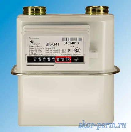 Фото №0 Счетчик газа G-4Т ВК л-п с термокор.