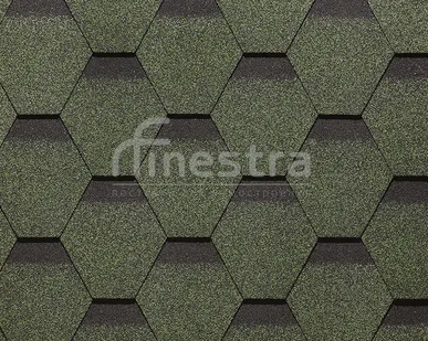 фото Гибкая черепица Docke Pie Simple Сота зеленая