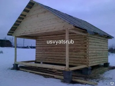 Фото №0 Сруб бани 3х5+терраса 2х5