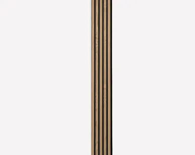 фото Акустическая реечная панель – Дуб, шпон - Черный - 3190 мм - Половинка