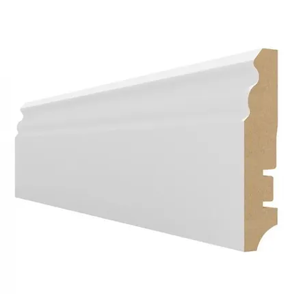 Фото №0 Плинтус МДФ белый Hannaholz 81 мм 81303